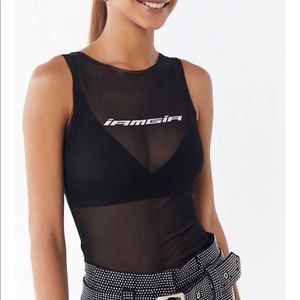 IAMGIA IZAR SHEER LOGO TANK TOP
